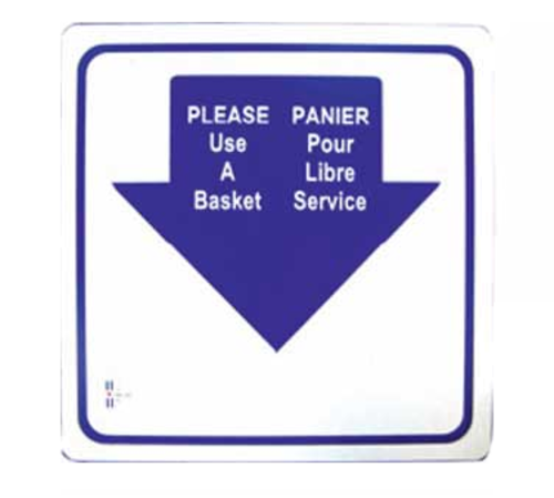 Omcan USA 13042 (13042) Shopping Hand Basket Sign