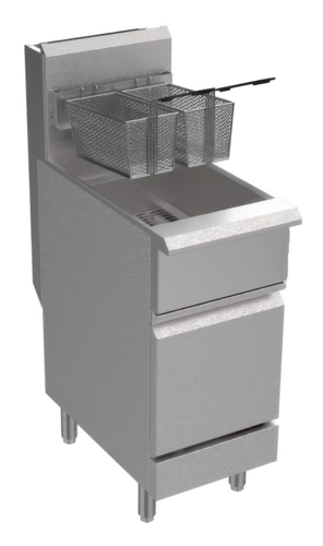 Serv-Ware SGF-40L-SA Serv-Ware - Gas Cooking - 40 LB Deep Fryer - Liquid Propane - Dimensions: 15.5" W x 30.2" D x 46.5" H - Temperature Range: 200°F – 400°F - BTU/H: 30