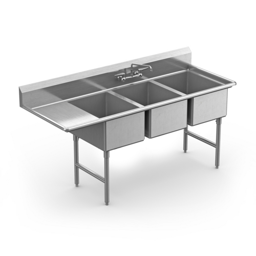 Winholt WS3T1620LD18-14DP-14GA Sink