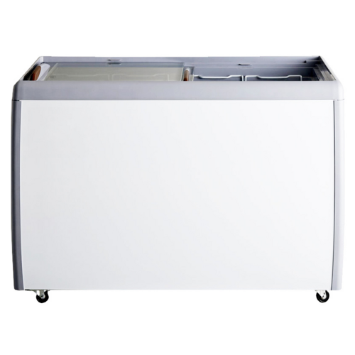 Omcan USA 46494 50-inch Ice Cream Display Chest Freezer with Flat Glass Top
