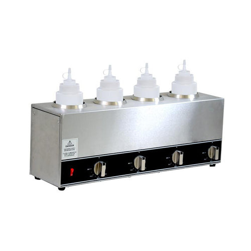 Omcan USA 44180 (FW-CN-1604) Quadruple Bottle Sauce Warmer