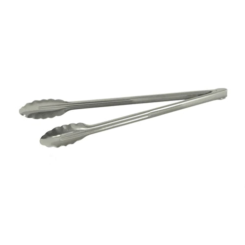 CAC China SSUT-16-10 16" Heavy Duty Stainless Steel Tongs