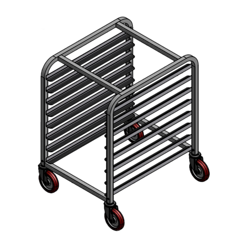 Winholt AL-1808-H-32H Aluminum Mobile Half Height Pan Rack