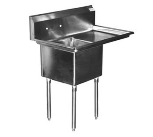 Serv-Ware D1CWP1620R-18-V Serv-Ware - Sinks - 12" Deep Economy Sink 1 Bowl -36.5"W x 25.5"D x 45.5"H