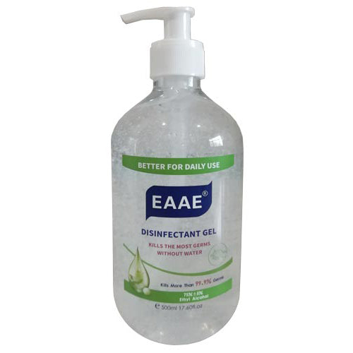 Omcan USA 46669 HAND SANITIZER WITH ALCOHOL 75% 500 ML CLEAR BOTTLE WITH PUMP