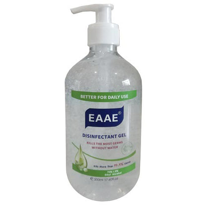Omcan USA 46669 HAND SANITIZER WITH ALCOHOL 75% 500 ML CLEAR BOTTLE WITH PUMP