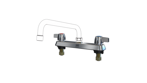 NBR Equipment P3D8 8" deck mount faucet