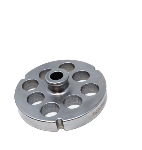Omcan USA 43824 Stainless Steel #32 machine plate with hub 18mm (3/4") - three notches/ round