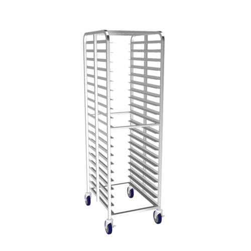 Winholt AL-1820B-XB-2LC Aluminum Mobile Heavy Duty Pan Rack with  (2) Locking Casters