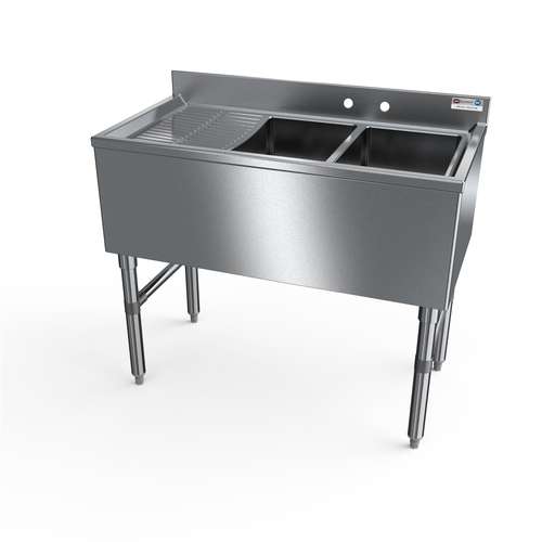 NBR Equipment UW-2-101410-36L Slim-Line Underbar Sink Unit