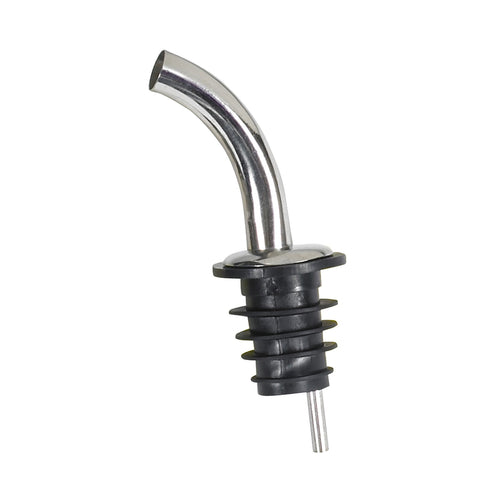 Winco PPM-4G Metal Pourers, Gooseneck Spout, Black Plastic Stopper