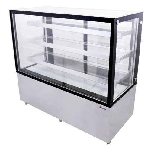Omcan USA 44384 (RS-CN-0471-S) Square Glass Refrigerated Display Case