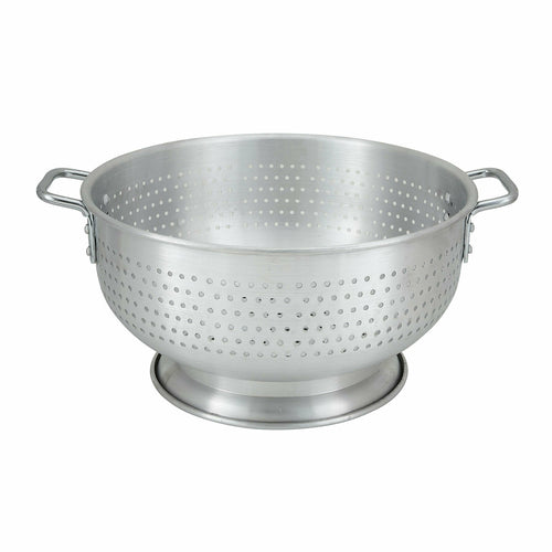 Winco ALO-8BH Colander w/Base & Handle, 8qt, Alu