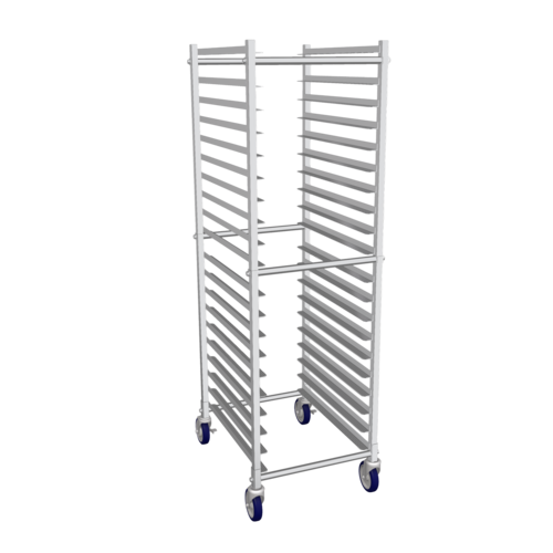Winholt AL-1820BKD-HD-2LC Aluminum Mobile XTRA Heavy Duty Mobile Knock-Down Pan Rack with (2) Locking Casters