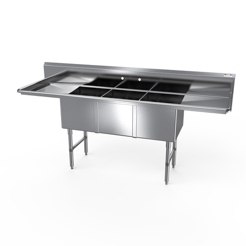 NBR Equipment 3SS-143114LR18 Premium Sink