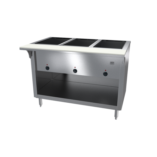 NBR Equipment HT-3W-120B Hot Food Table enclosed Open Storage Base