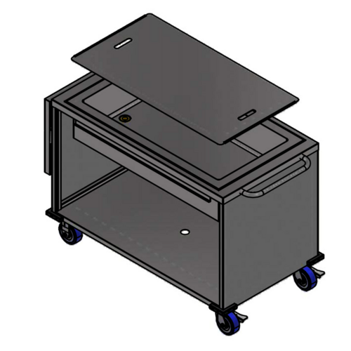 Winholt SS-BC-2748-INSULIB-FS18-HDC Mobile Grab and Go Ice Cart