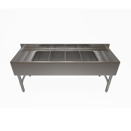 NBR Equipment UD-4-101410-72LR Underbar Sink Unit