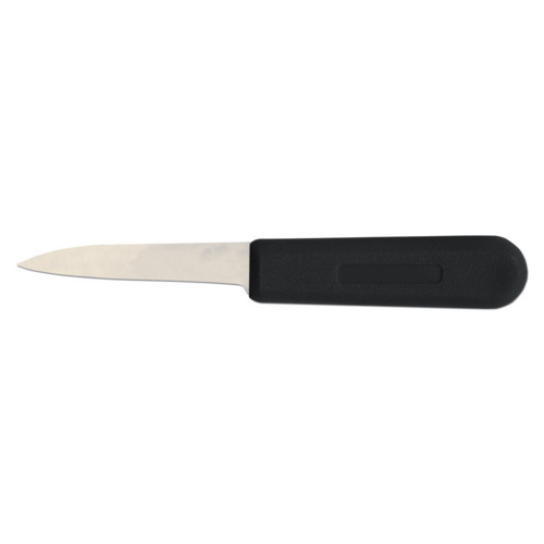 Omcan USA 12406 3 1/4 Paring Hotel Style Knife with Black Polypropylene Handle