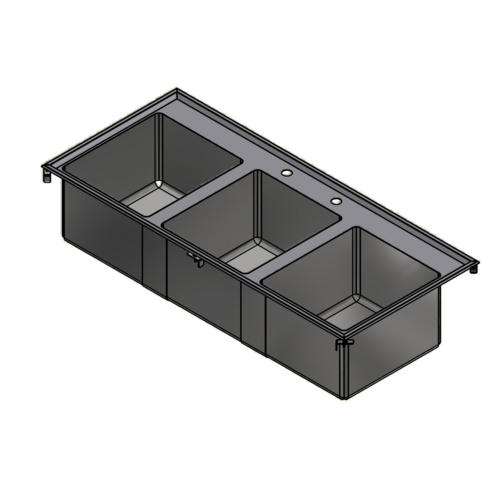 Winholt WS3T-DIS-ME-2016-12DP Drop-in sink