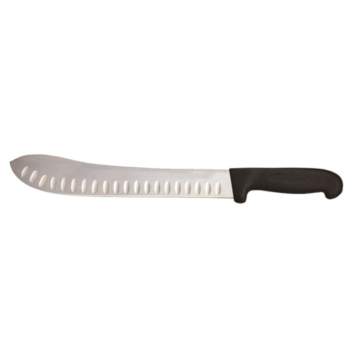 Omcan USA 12507 11-inch English G-Edge Butcher Knife with Black Handle