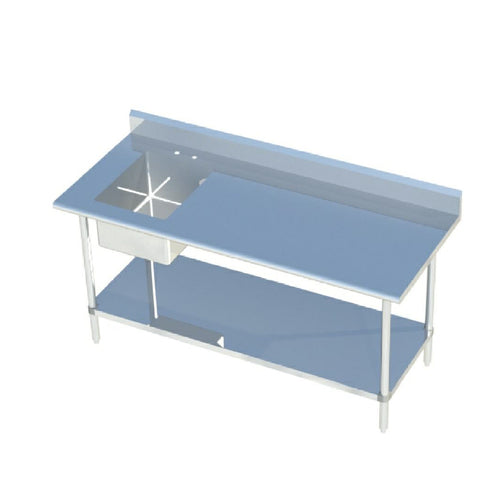 Sapphire Manufacturing SMTPS-3072L Work Table With Prep Sink