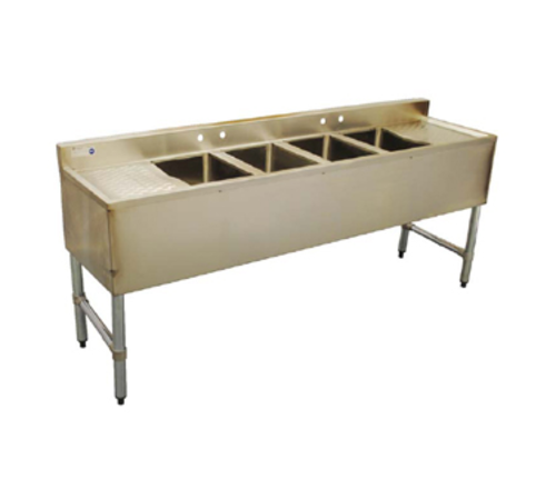 Serv-Ware BAR4B72-LR-CWP-V Serv-Ware - Sinks - 72" Bar Sink 4 Bowls - Dimensions: 72" W x 18.75" D x 33" H