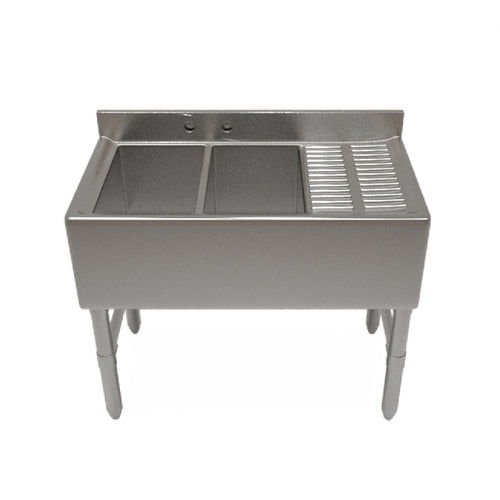 NBR Equipment UW-2-101410-48R Slim-Line Underbar Sink Unit
