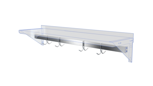 NBR Equipment PR-WS24 Pot Rack Bar