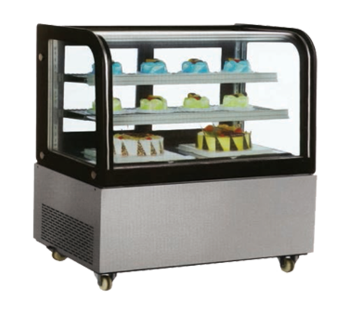 Omcan USA 40519 (RS-CN-0370) Curved Glass Refrigerated Display Case