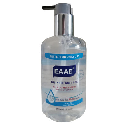 Omcan USA 46668 HAND SANITIZER WITH ALCOHOL 75% 300 ML CLEAR BOTTLE WITH PUMP