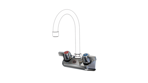 NBR Equipment P3W4 4" wall mount faucet