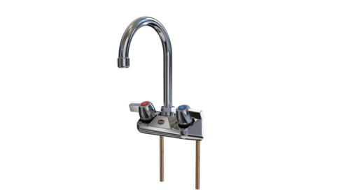 NBR Equipment P3W4S3G-SL 4" wall mount shallow faucet