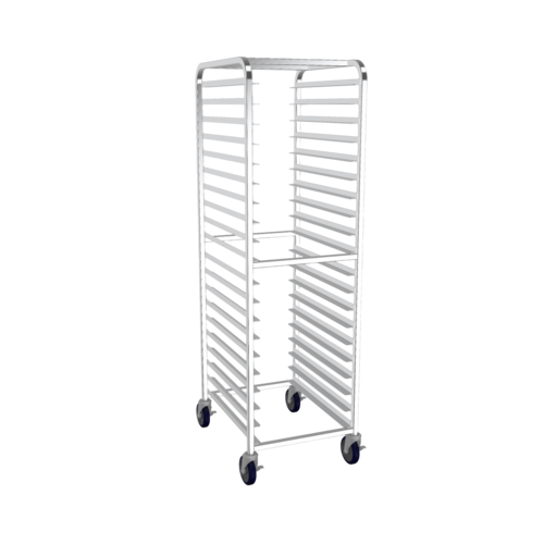 Winholt AL-1820B-B4LC Aluminum Mobile Medium Duty Pan Rack with (4) Locking Casters and Bumpers