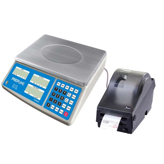 USR Brands Prepline PSPS40-PR 40 lb. Digital Legal For Trade Price Computing Scale with Thermal Label Printer