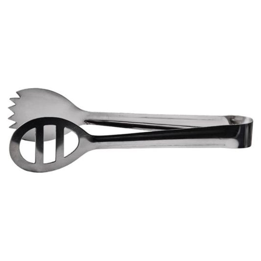 Winco PTOS-8 7-3/4" Stainless Steel Oval Salad Tong