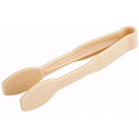 Winco PUTF-6B 6" Beige Polycarbonate Tongs