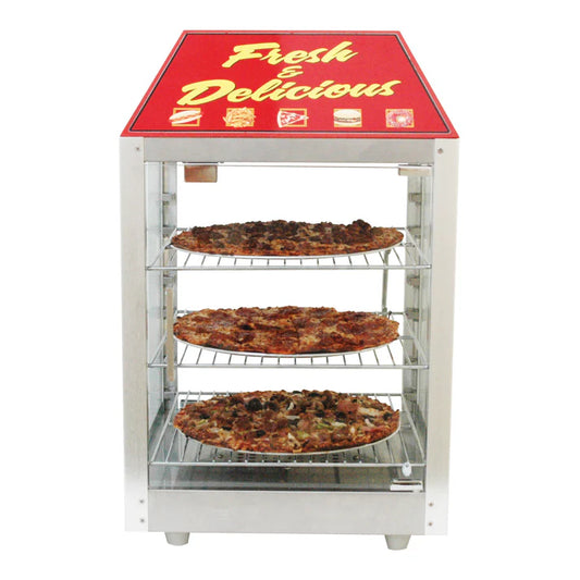 Winco 51040 - BenchmarkUSA 2 Door Pizza Warmer / Merchandiser - 12"