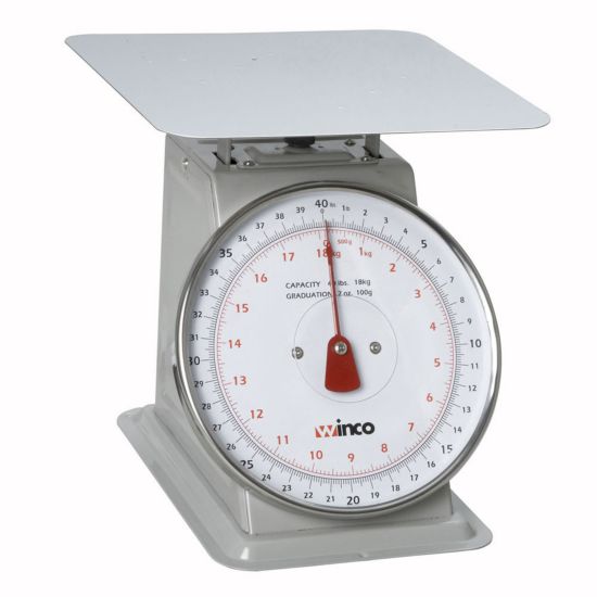 Winco SCAL-840 8" Dial 40 lb. Receiving Scale