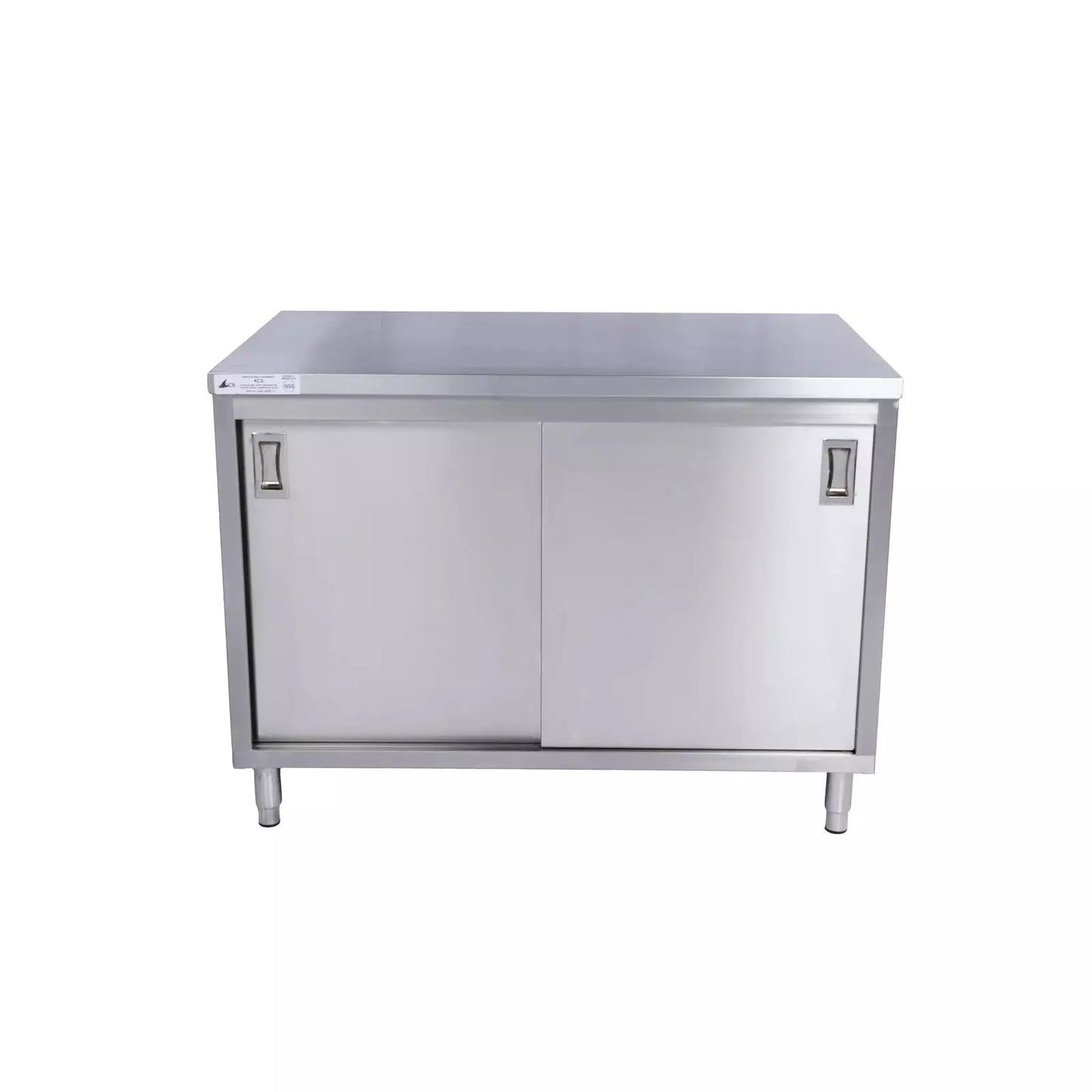 KCS CBS-2448 24" x 48" Stainless Steel Storage Welded Cabinet with 2 Sliding Doors