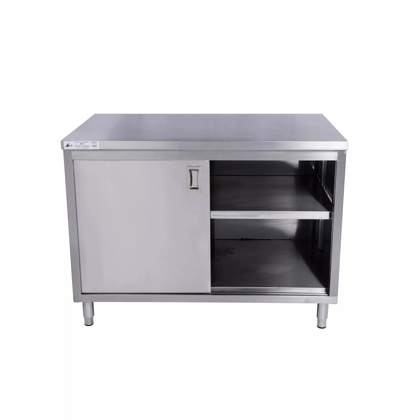 KCS CBS-3048 30" x 48" Stainless Steel Storage Welded Cabinet with 2 Sliding Doors