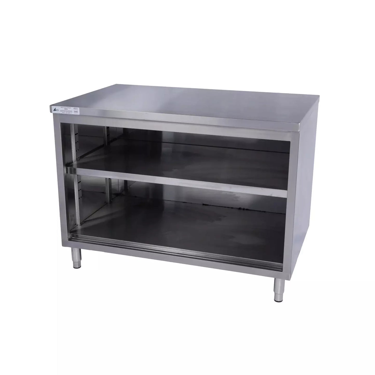 KCS CBS-2460-WO 24" x 60" Stainless Steel Storage Welded Cabinet Open Front