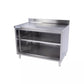 KCS CBS-3060-4BSWO 30" x 60" Stainless Steel Storage Welded Cabinet Open Front with 4" Backsplash