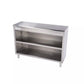 KCS DS-1696 96" Wide Stainless Steel Open Front Storage Dish Cabinet