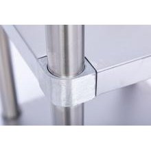 KCS 30″x 96″ Stainless Steel Work Tables with 4" Backsplash and Galvanized Undershelf