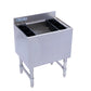 KCS IB1836DP-CPT 36" Wide Stainless Steel Insulated 15" Deep Underbar Ice Bin with 7-Circuit Cold Plate