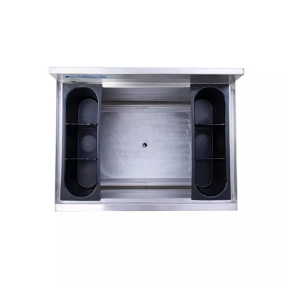 KCS IB1824-CPT 24" Wide Stainless Steel Insulated Underbar Ice Bin with 7-Circuit Cold Plate