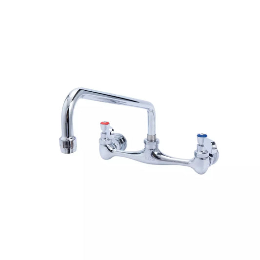 KCS DELS10 8" Center Wall Mount Sink Faucet with 10" Swing Spout