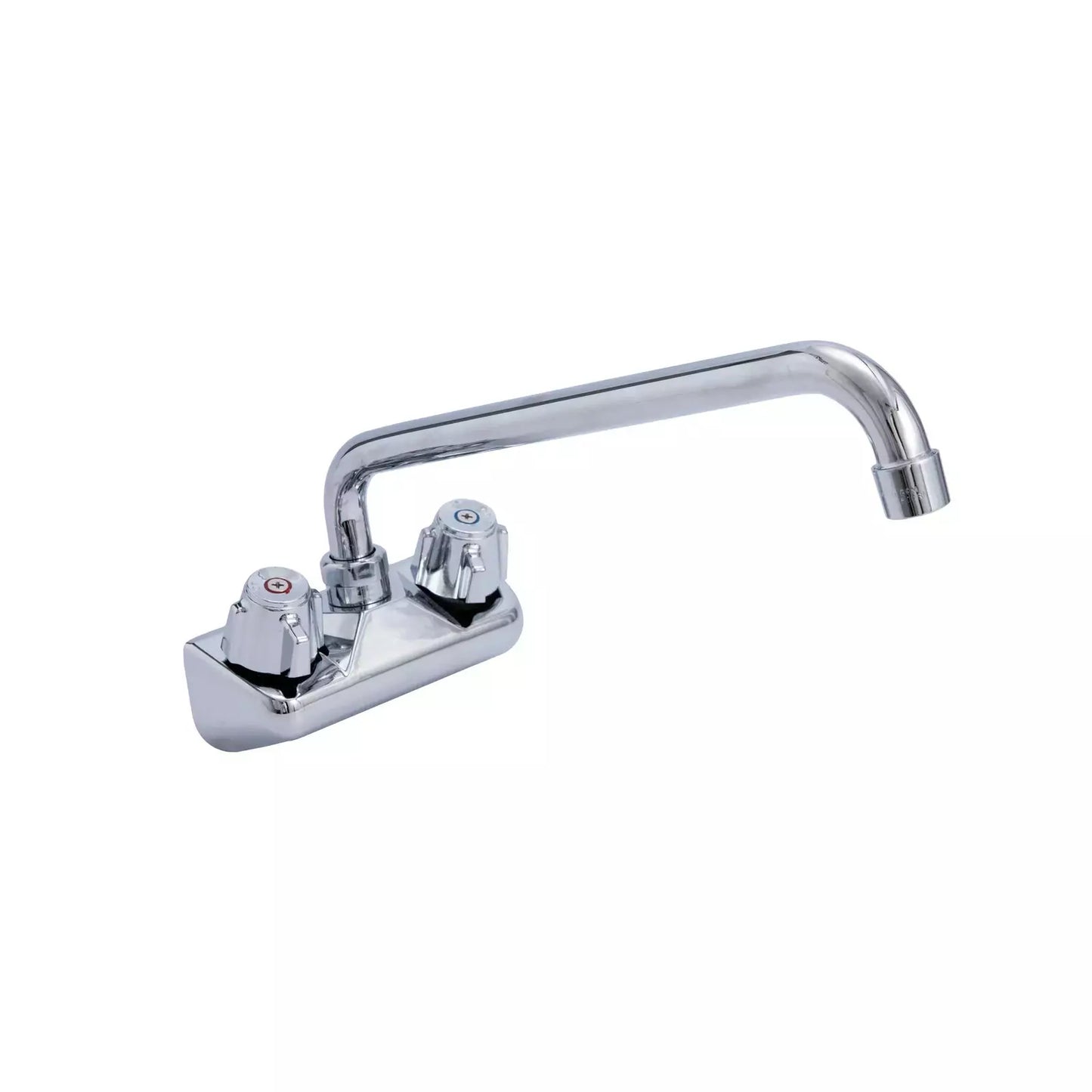 KCS DELWF-W412 4" Center Wall Mount Sink Faucet with 12" Swing Spout