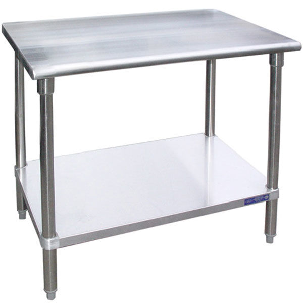 Armor 24" x 60" 18 Gauge 430 Stainless Steel Work Table with Undershelf